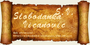 Slobodanka Vicanović vizit kartica